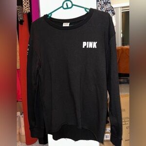 PINK Victoria's Secret Black Crew Neck Sweater